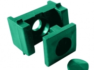 Příchytka PVC pro panely PILOFOR® - PRO na sloupek 60 × 40mm, PVC, zelená nebo černá
