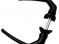 Klika PVC na kulatý profil - černá